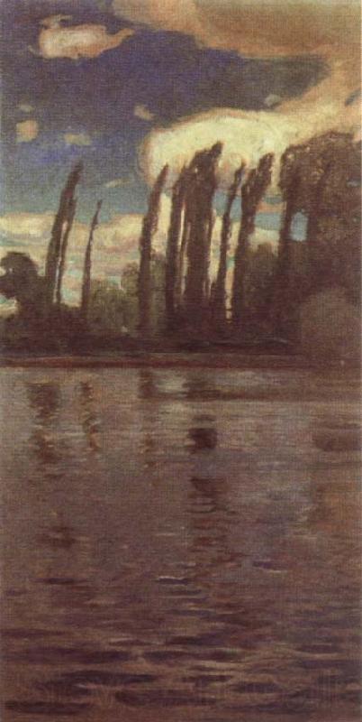 Jan Stanislawski Poplars Beside the River Germany oil painting art